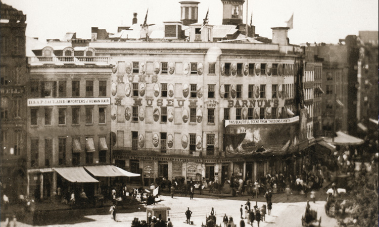 Period photo of Barnum museum