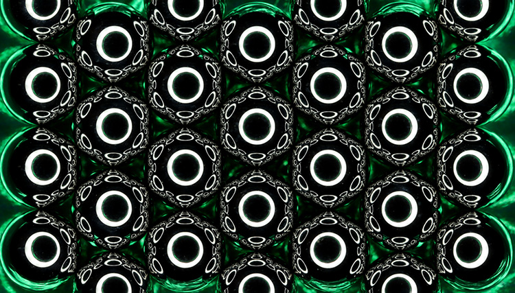 Top view of a soft-glass fiber preform while it is inside the furnace of a brand new 6-meter fiber fabrication draw tower facility (at DTU Fotonik)
